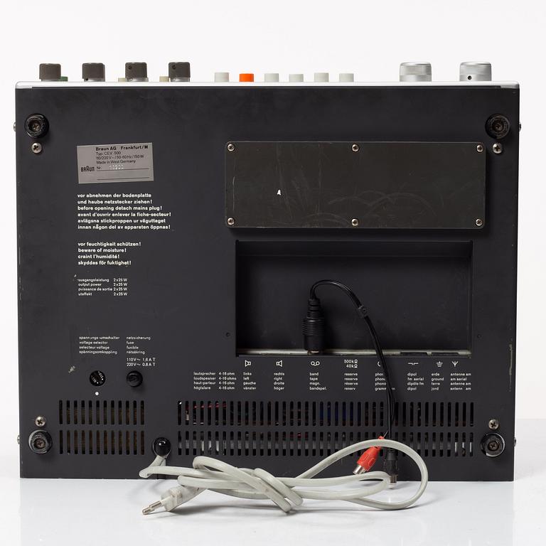 A Dieter Rams HiFi stereo tuner-amplifier, Regie 500, Braun 1970s.
