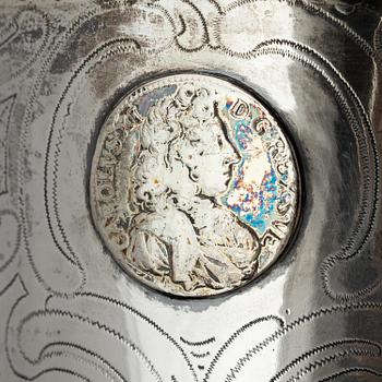 Simson Ryberg, bägare, delvis förgyllt silver, Stockholm 1779. Gustaviansk.