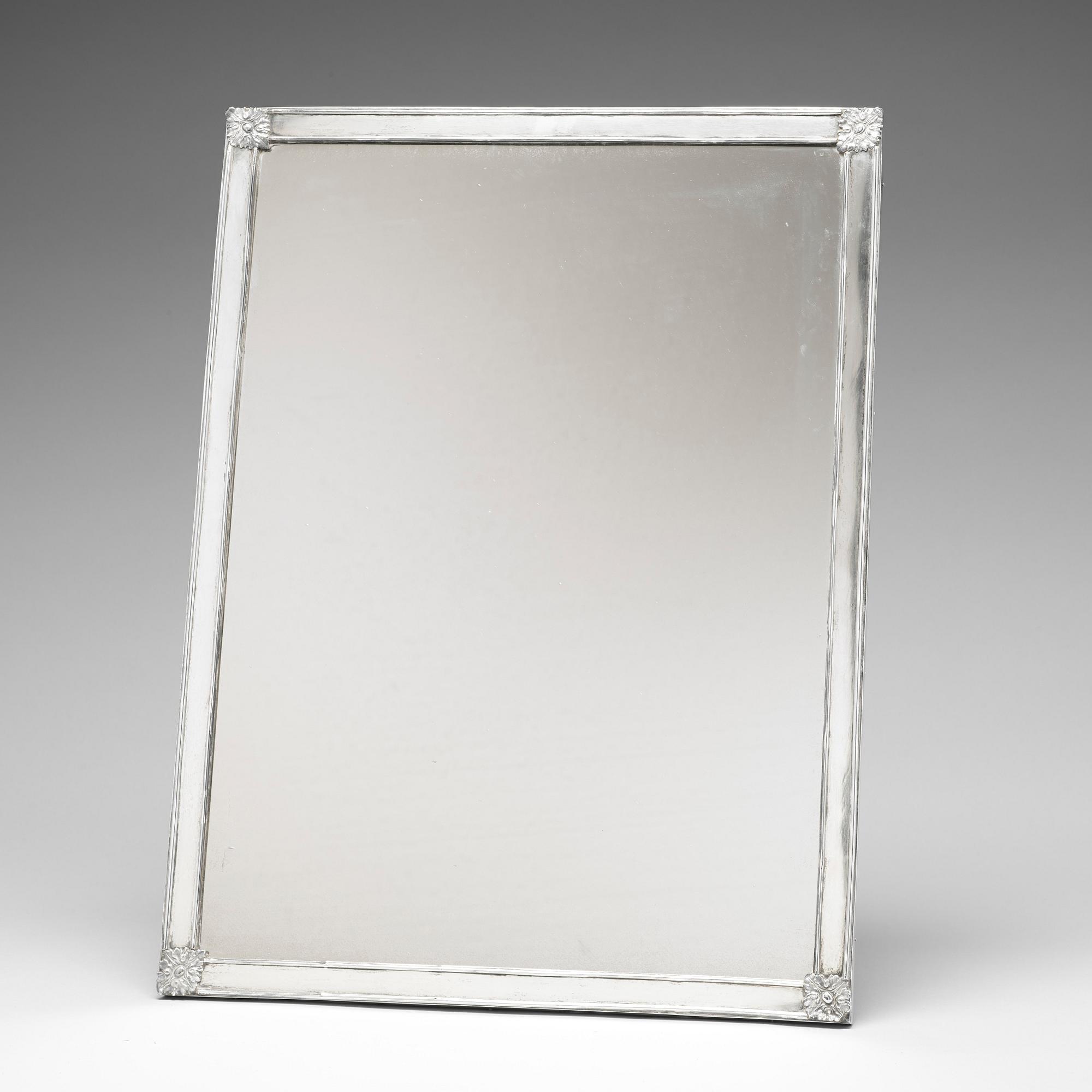 A Swedish early 19th century silver mirror, mark of Carl Magnus Ryberg, Stockholm 1812.