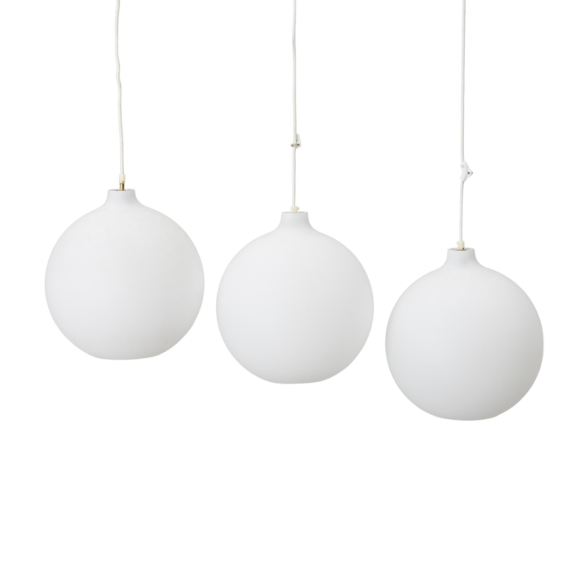 Vilhelm Wohlert, Ceiling lamps, 3, “Satellit” for Louis Poulsen, Denmark, late 20th century.