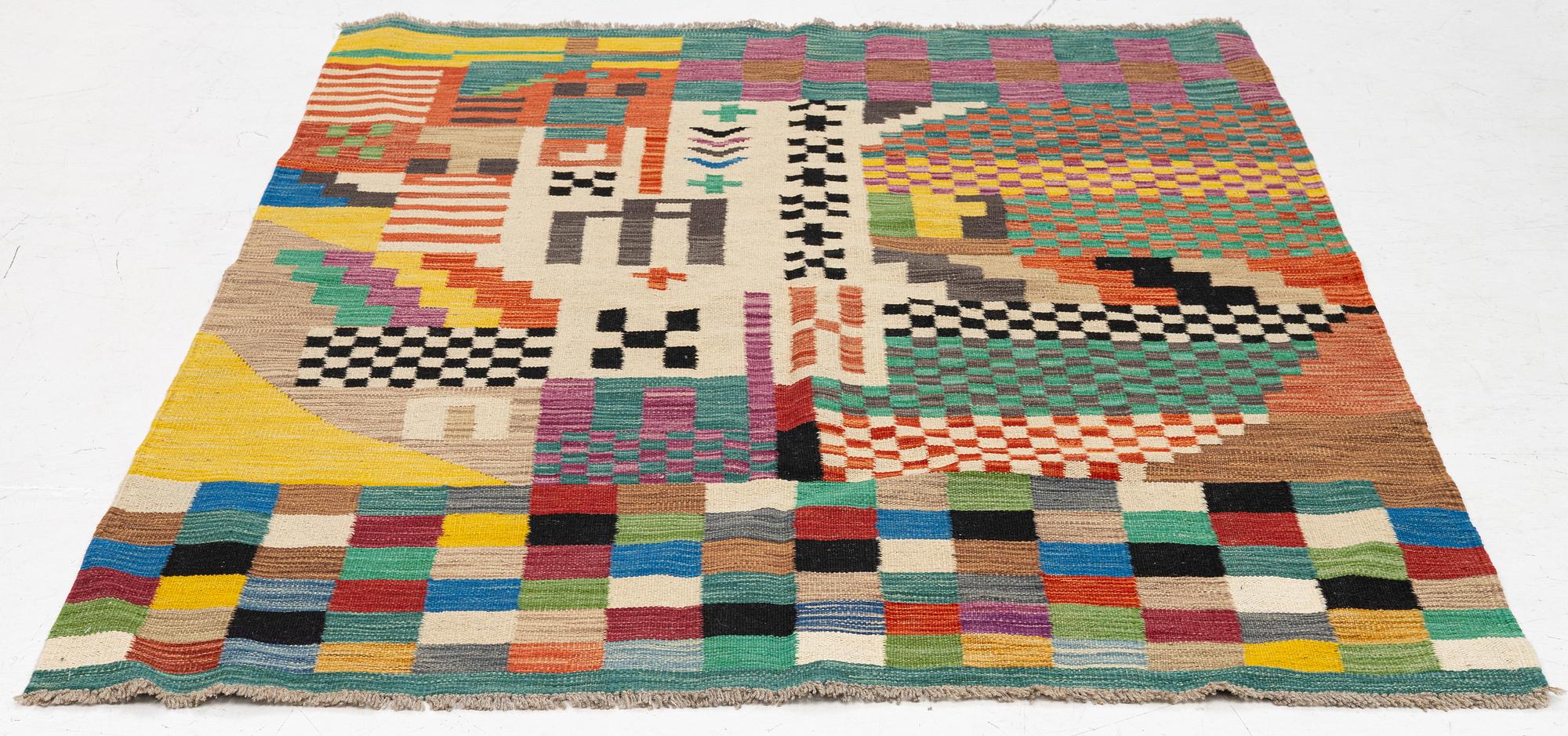 Kelim, modern, approx. 170 x 138 cm.