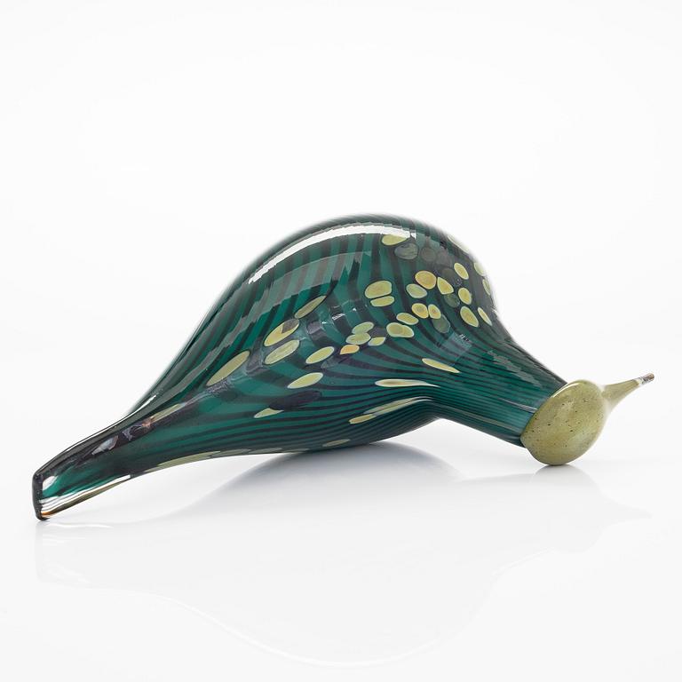 Oiva Toikka, glasfågel, "Suokuovi", Nuutajärvi Notsjö Pro Arte, Iittala, signerad och numrerad 643/3000.