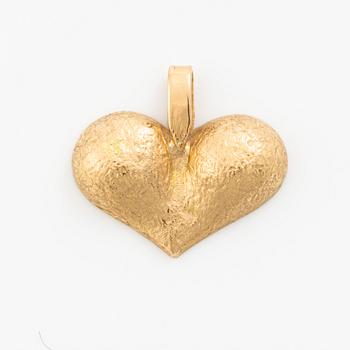 Pendant in the shape of a heart, 18K gold, likely PA Lundahl-Terrs.