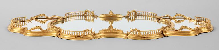 A Louis XV-style mirror plateau, Charles Auguste Bertault Foundry, Saint Petersburg circa 1900. Stamped "K BERTO".