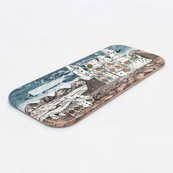 A Piero Fornasetti tray 'Cittá di Carte', Milan, Italy.
