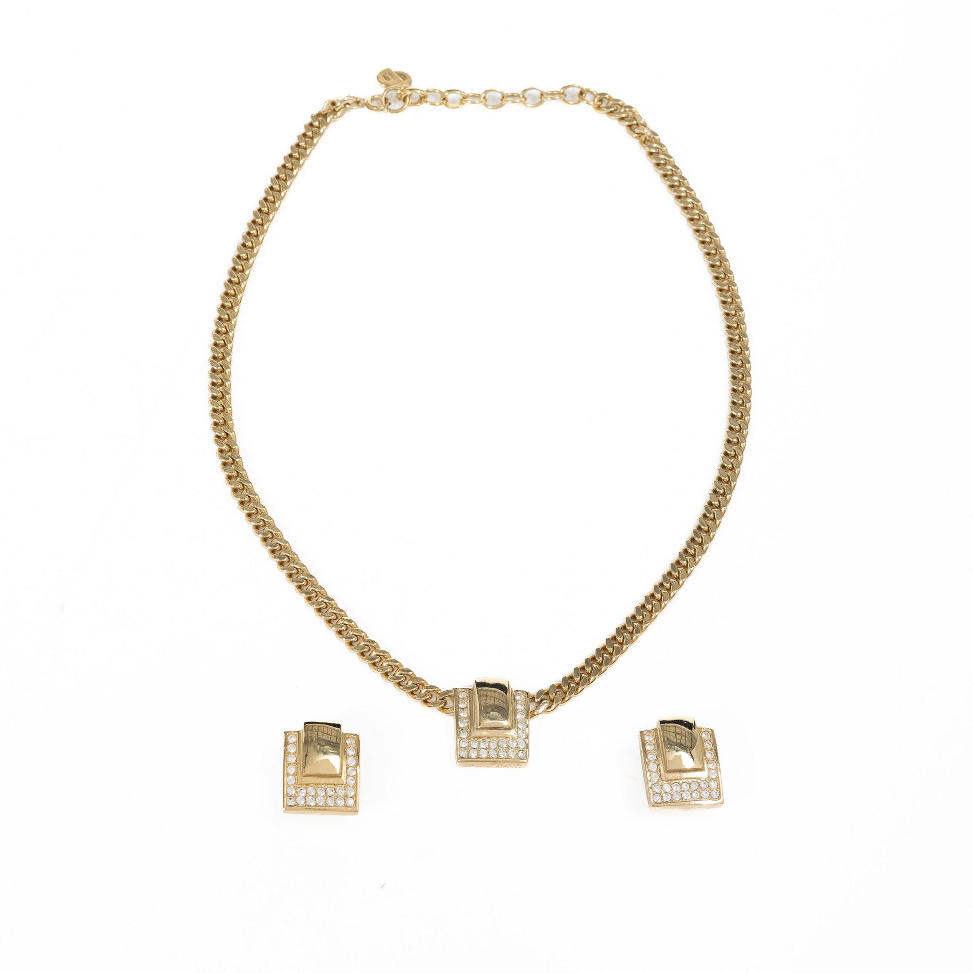 Christian Dior, Necklace and earrings.