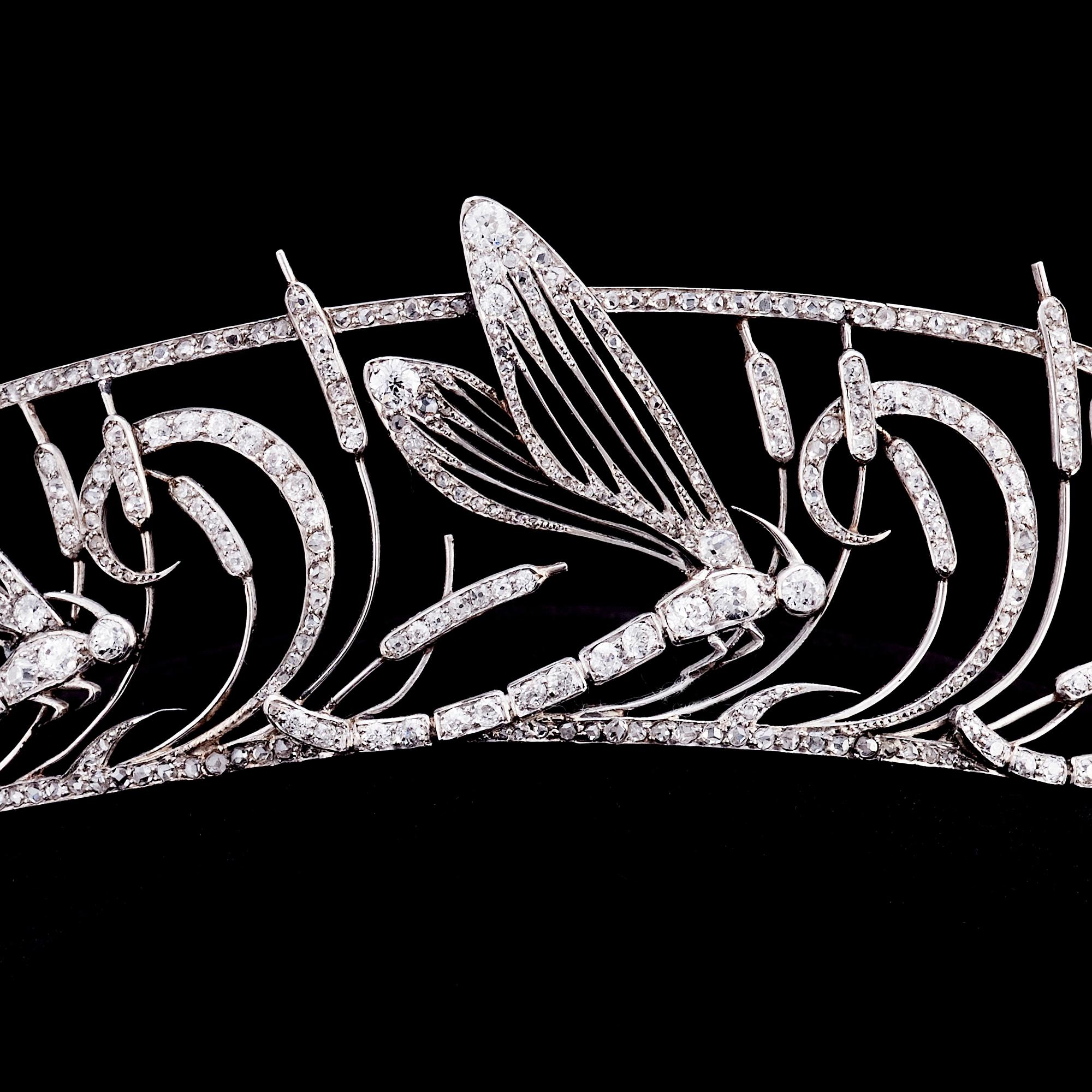 Tiara, Boucheron, 1909, platina med diamanter, signerad Boucheron Paris.