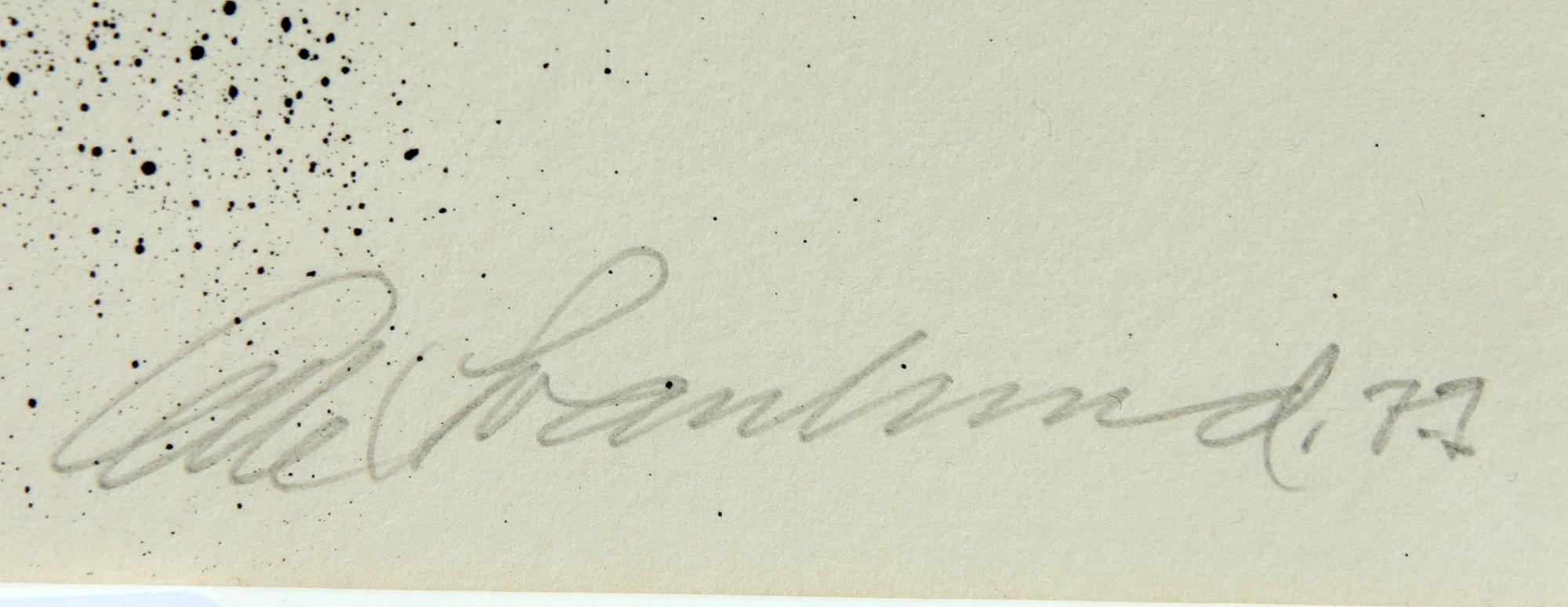 OLLE SVANLUND, färglitografier, 2 st, sign.