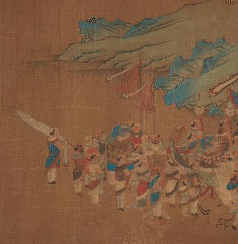 Album med målningar föreställande Envoyéer som kommer med gåvor, 职贡图 (Zhigong tu), troligen 1600-tal, efter äldre mästa.