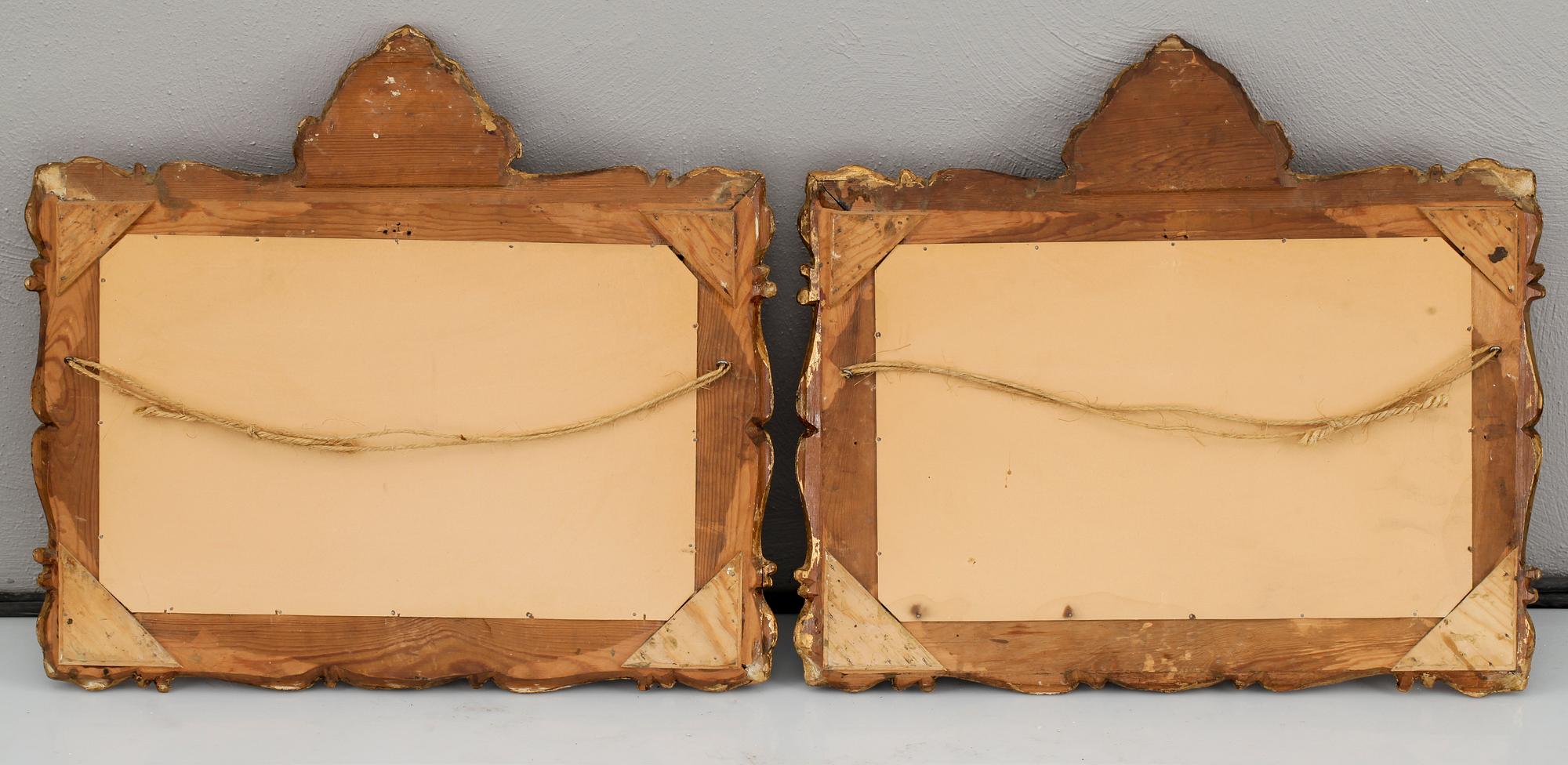 SPEGELLAMPETTER, ett par, nyrokoko, 1800-talets andra hälft.