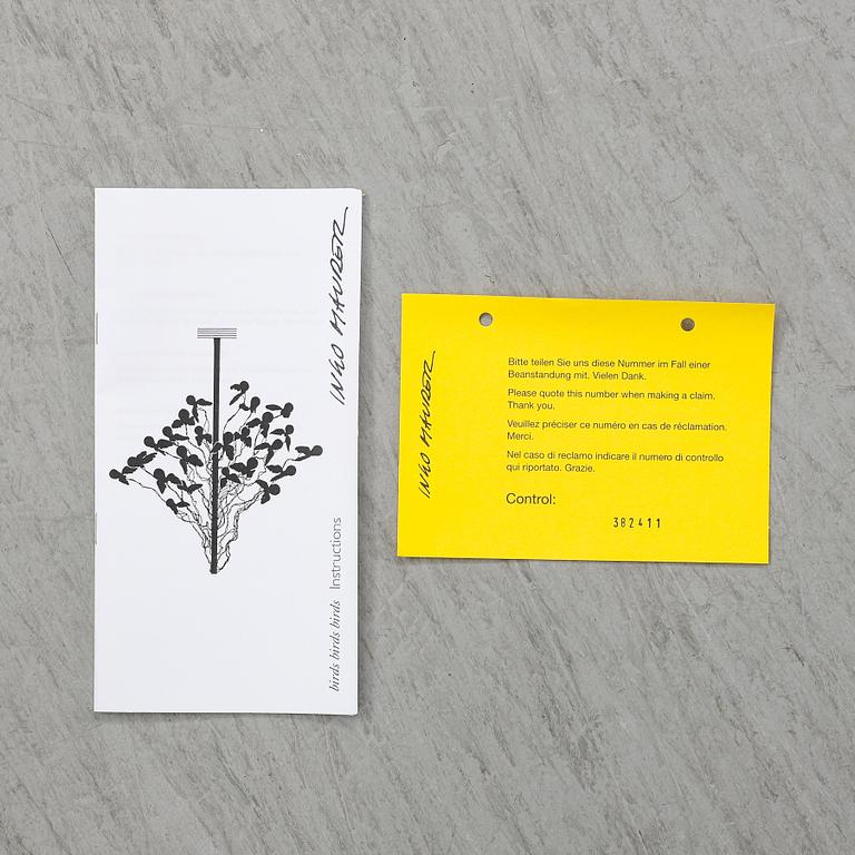 Ingo Maurer, a ceiling lamp model 'Birds Birds Birds'.