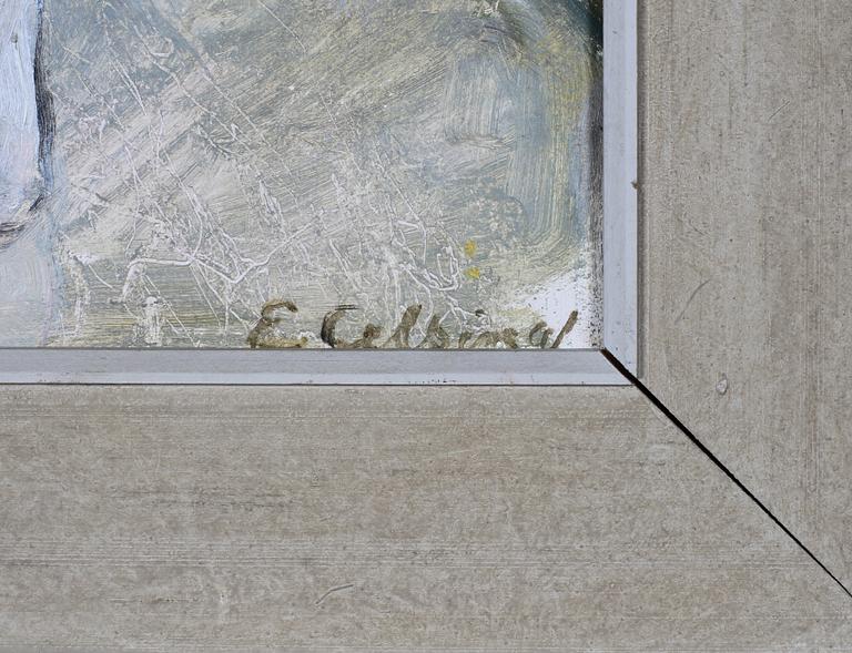 ELSA BACKLUND-CELSING, olja på pannå. Sign.