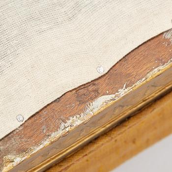 A pair of giltwood stools by E. Ståhl (master in Stockholm 1794-1820).