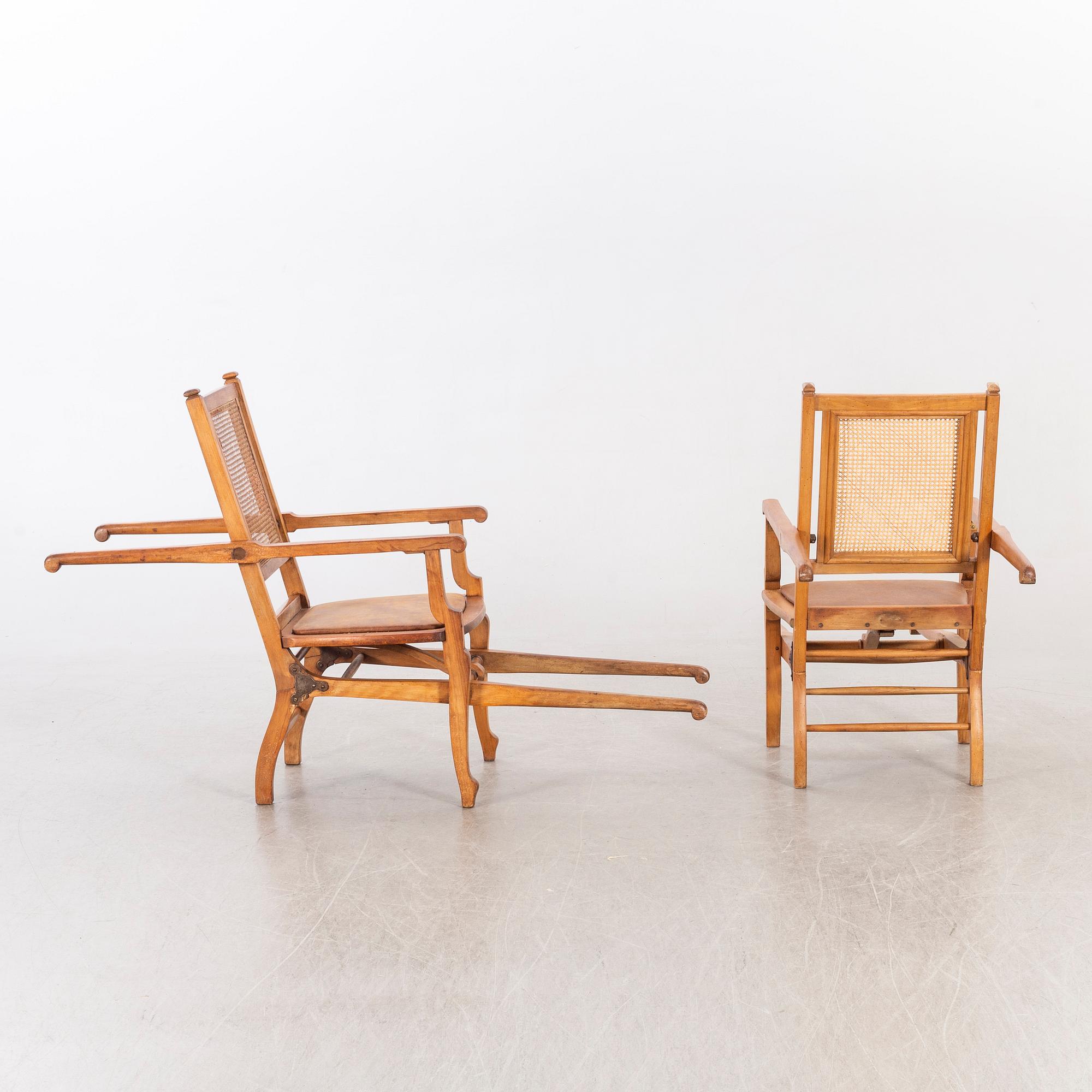 BÄRSTOLAR ett par sent 1800-tal signerade Dupont Paris.