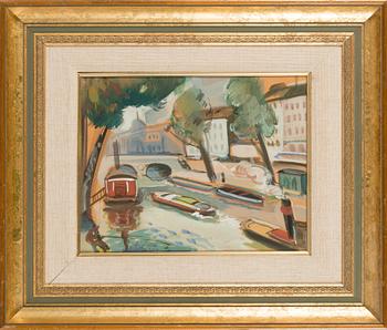 Atte Laitila, guassi, signeerattu.