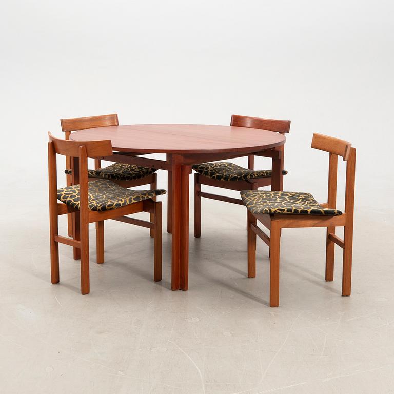 Inger Klingenberg, dining set 5 pcs model no. 193 for France & Son Denmark 1960s.