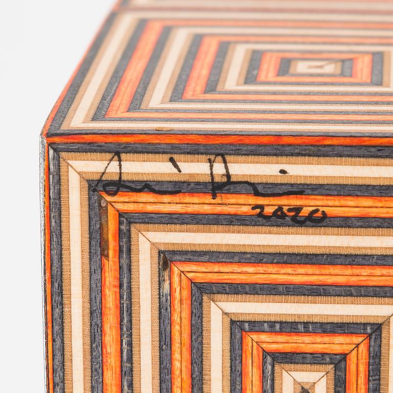 ALEKSI PUUSTINEN, 'L-Block' art object, signed.