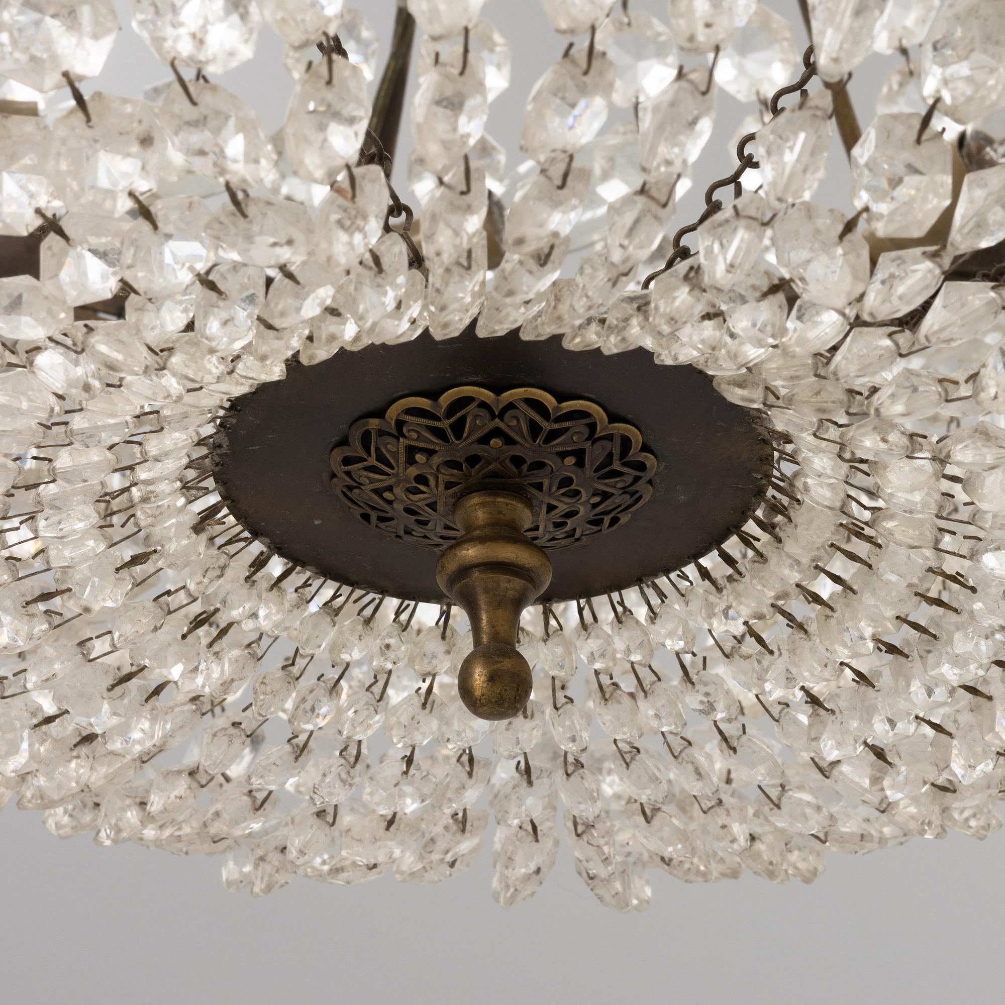 Chandelier, Empire style, second half of the 20th century.