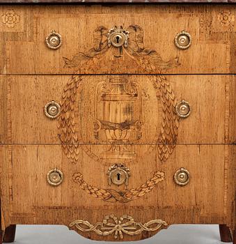 A Gustavian 18th century commode in the manner of Johan Wilhelm Metzmacher (master in Stockholm 1769-1783).