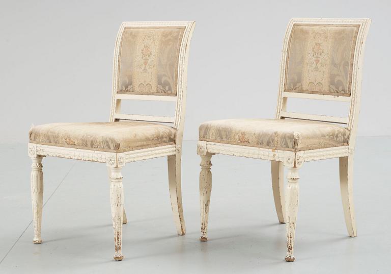 STOLAR, ett par, sengustavianska, omkr 1800.