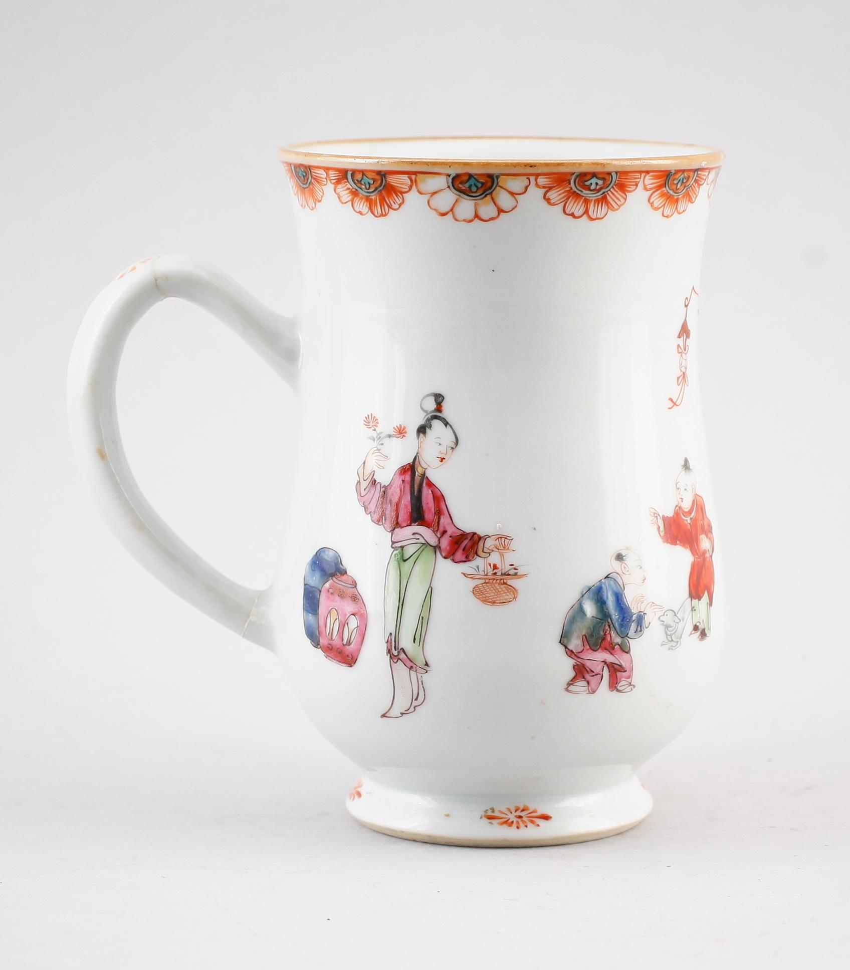 MUGG, porslin, Kina, Qianlong 1736-1795.