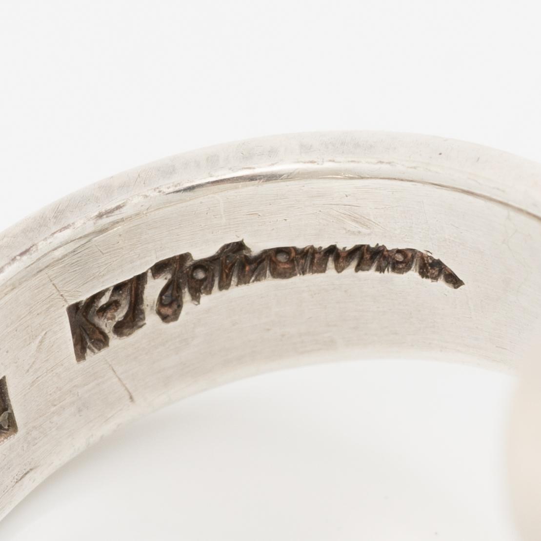 Karl-Ingemar Johansson, Ring, silver with rock crystal.