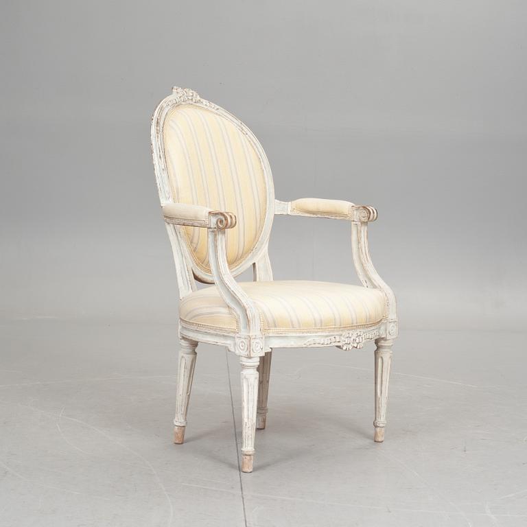 KARMSTOL, Louis XVI-stil, 1800-tal.