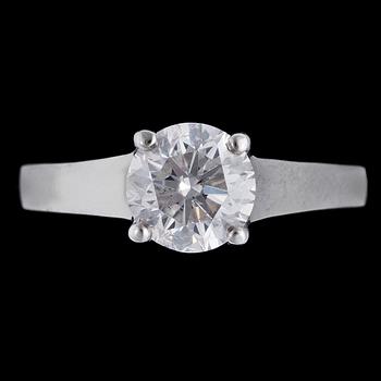 1231. A brilliant cut diamond ring, 1.50 cts.