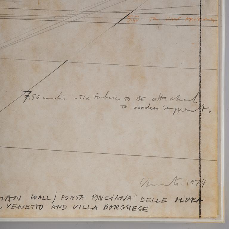 Christo Vladimirov Javacheff, "The Wall / Project for a Wrapped Roman Wall".