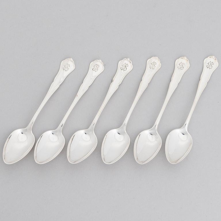 BESTICKUPPSÄTTNING, 50 delar, silver, "Chippendale", Kultakeskus, Tavastehus 1938-1977.