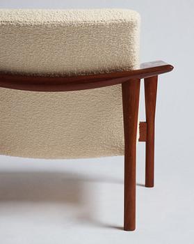 Aksel Bender Madsen & Ejner Larsen, a pair of easy chairs, cabinetmaker Willy Beck, Denmark 1950-60s.