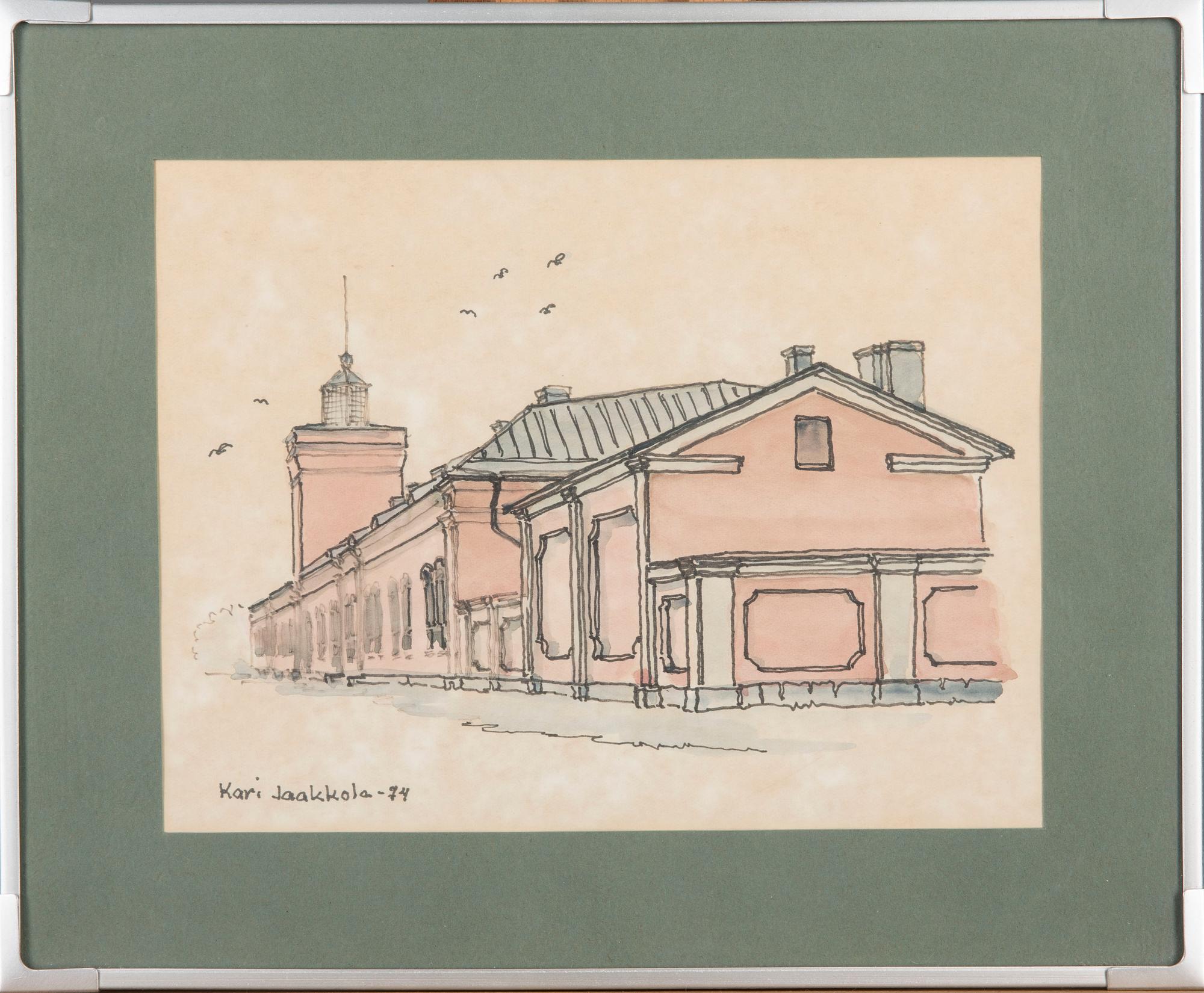 KARI JAAKKOLA, 3 st, akvarell och tusch, signerade och daterade -74.