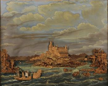 DIORAMABILD, kork, 1800-talets slut.