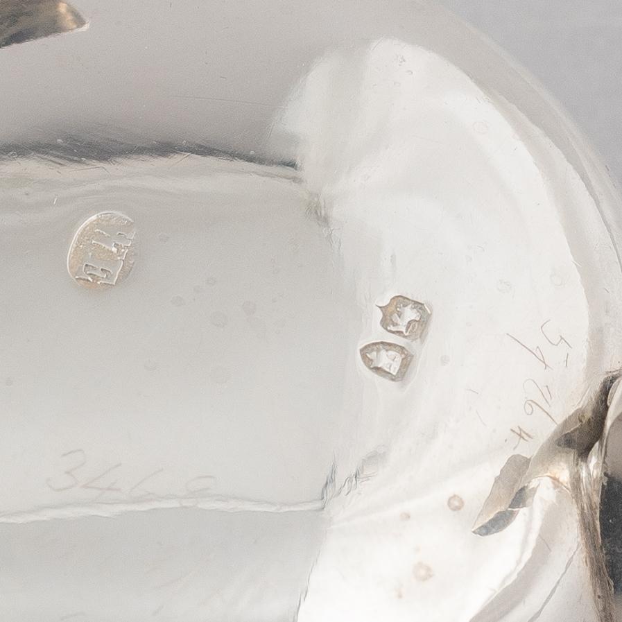 Four English Silver Salt Cellars, mark of William Evans, London 1883.