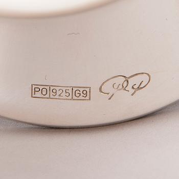 PEKKA PIEKÄINEN, LJUSSTAKAR, 2 st, silver, stämplade PP, Finland 1992 och 2008.