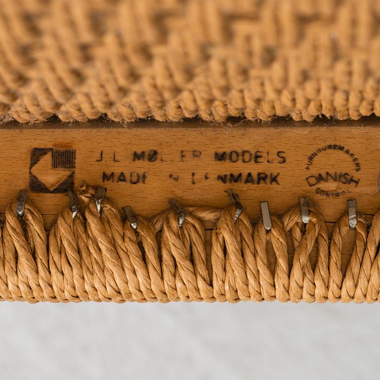 Jørgen H. Møller, stolar, 6 st, J. L. Møller Models, Danmark, 1960-tal.