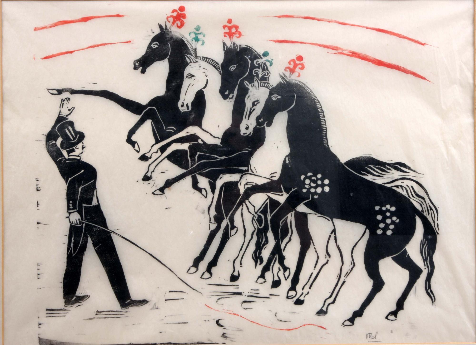 OTTE SKÖLD, färgträsnitt, sign.