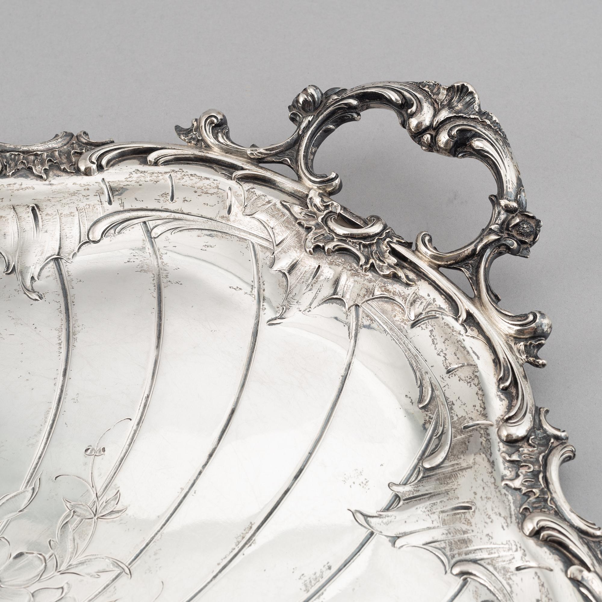 A German rococo style silver tea- and coffee service.