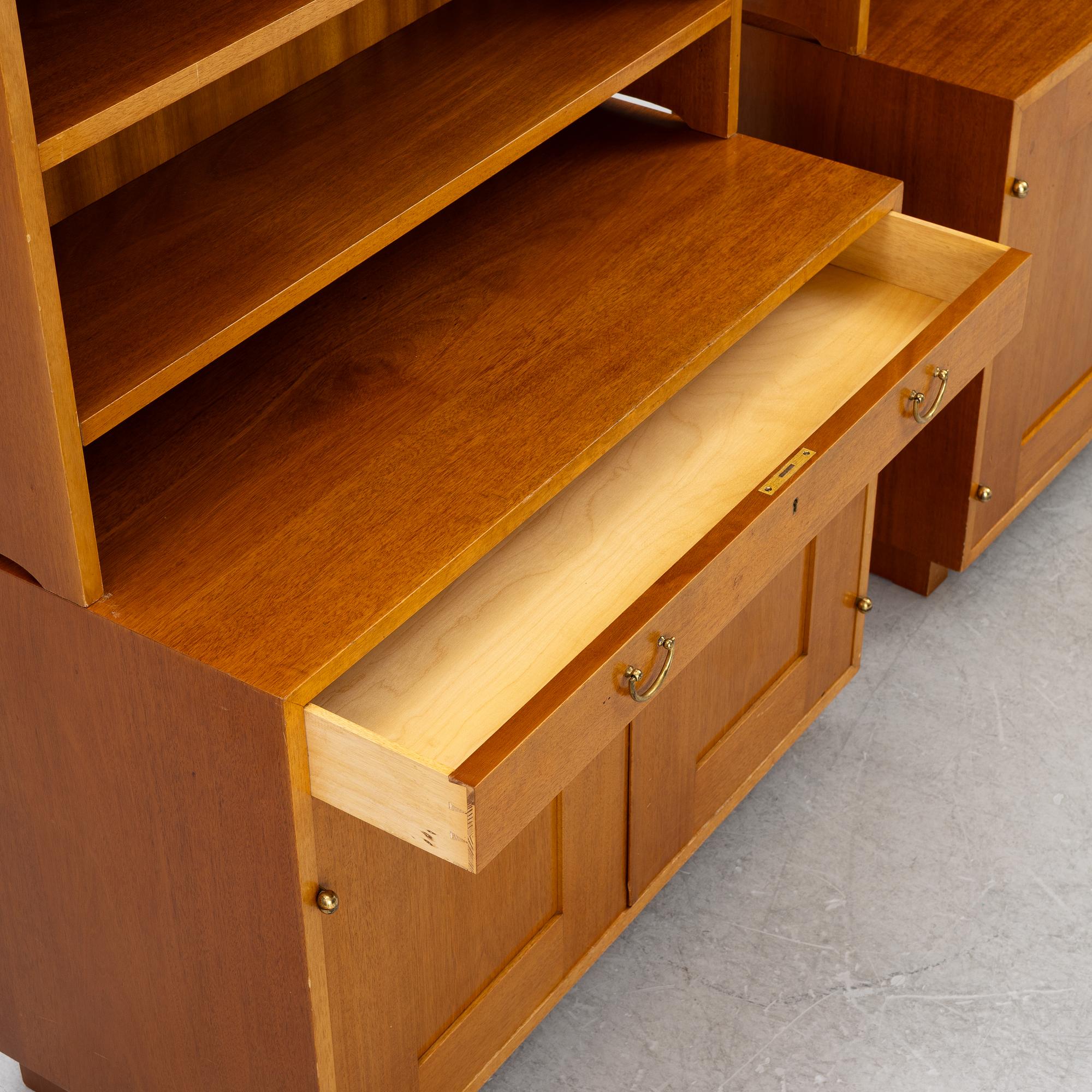 Josef Frank, two model B2112 bookcases, Firma Svenskt Tenn, Sweden, before 1985.
