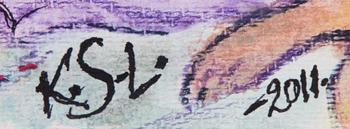 KAARINA STAUDINGER-LOPPUKAARRE, sekatekniikka, signeerattu ja päivätty 2011.