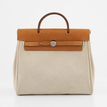 Hermès, a canvas and leather 'Herbag' backpack, 2003.