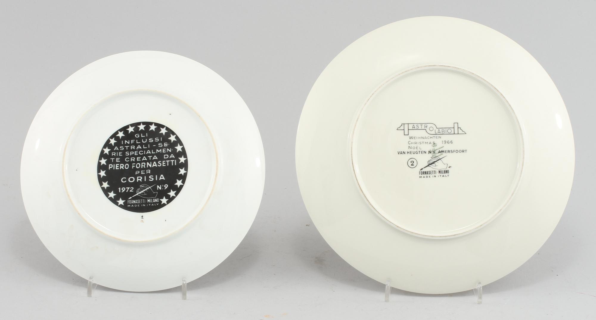 FAT, 2 st, porslin, Piero Fornasetti, Milano Italien 1966/72.