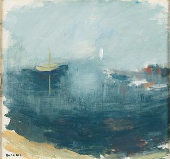 950. Gustav Rudberg, "Båt i hamn".