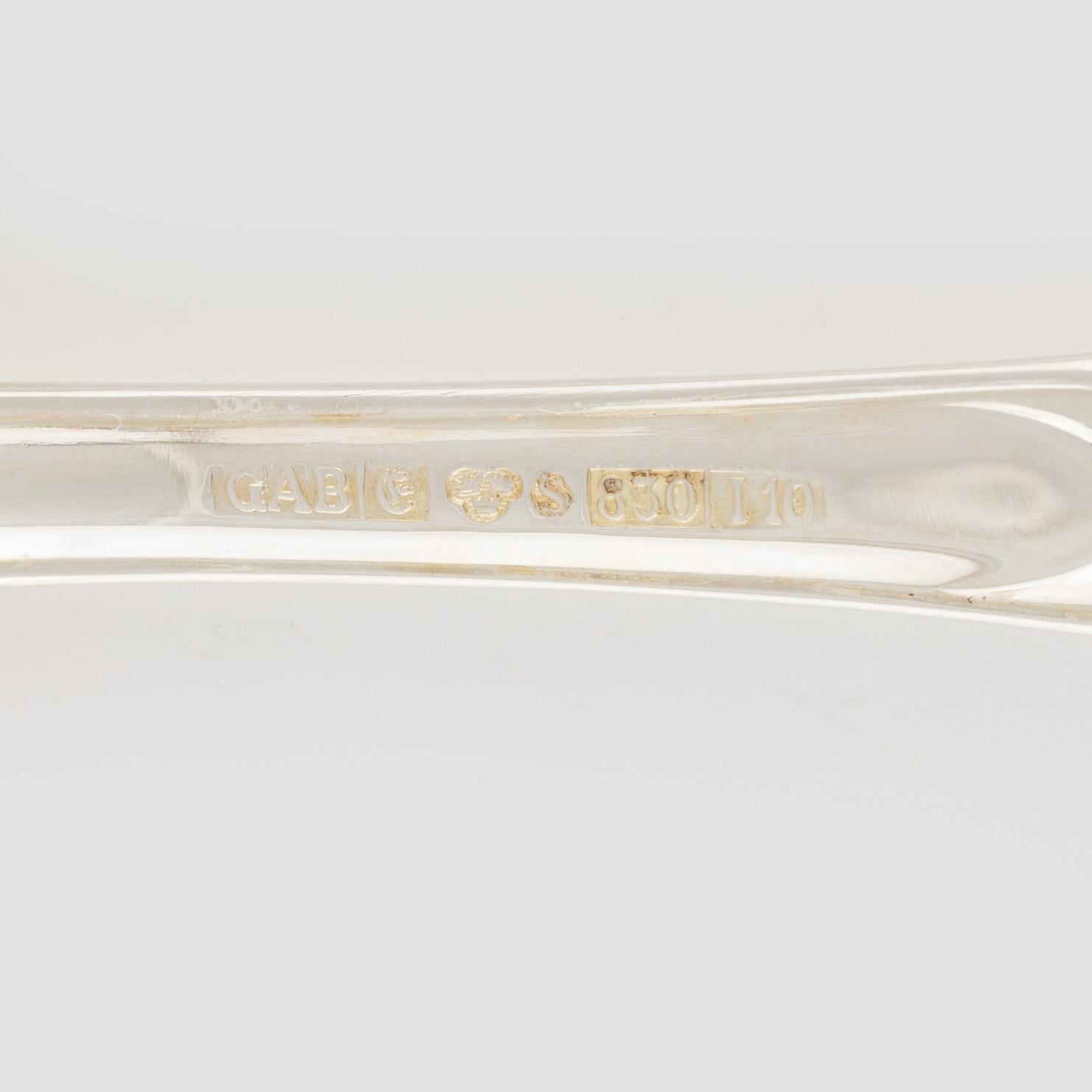 Bestickservis, 68 delar, silver, Prins Albert, GAB, Eskilstuna, 1982-83.