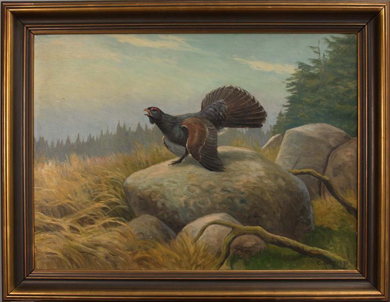 CARL HÖYRUP, olja på duk, sign.