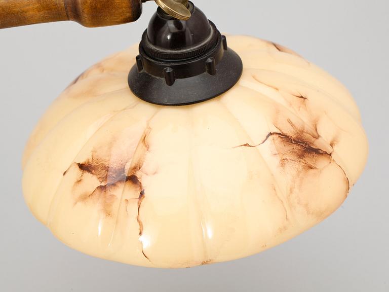 BORDSLAMPA, art deco, 1940-tal.