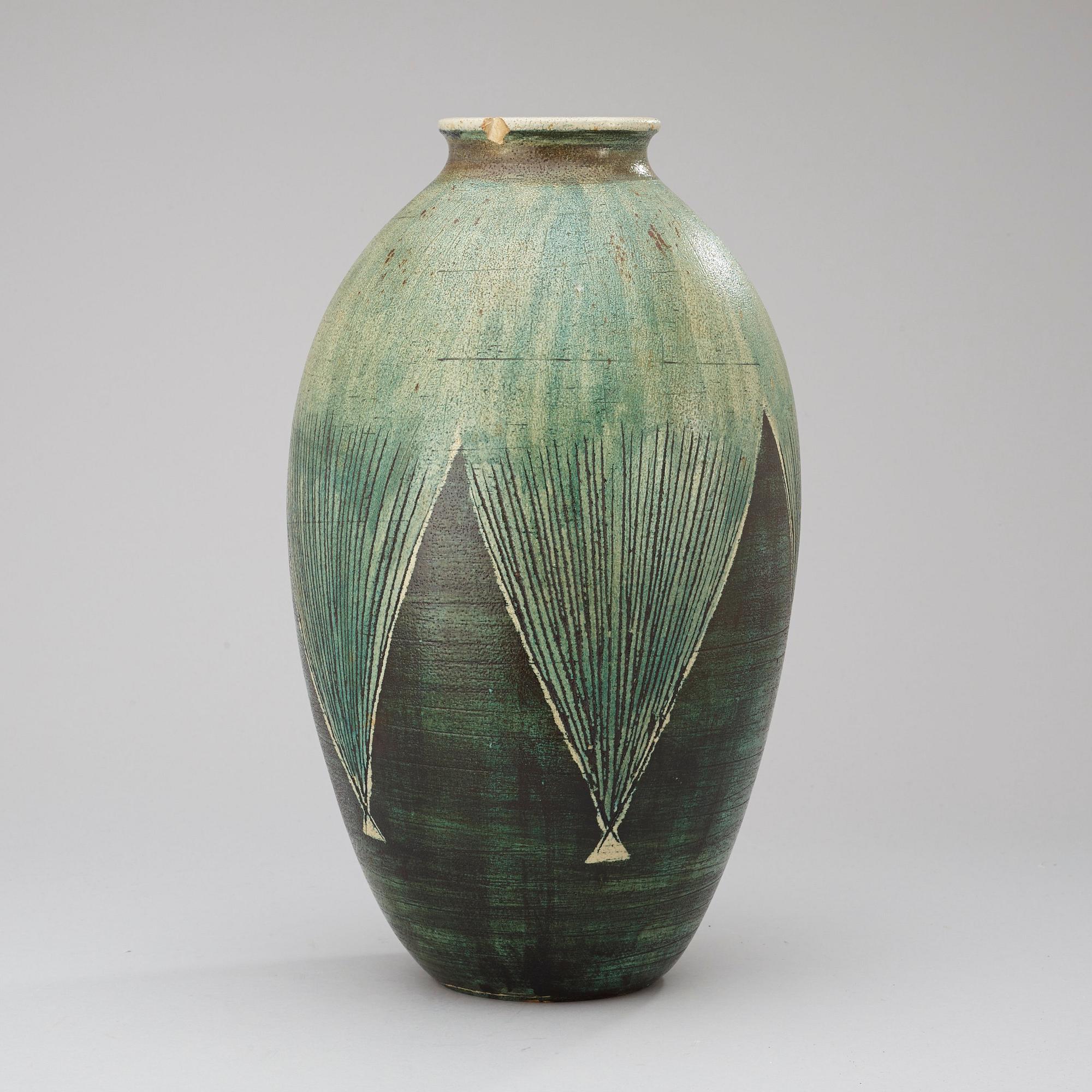 URNA, stengods, Anders Bruno Liljefors, Gustavsberg Studio 1952.