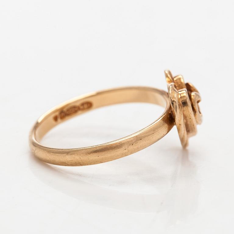 Kalevala Koru, sormus, ”Talon sydän”, 14K kultaa, 2006.
