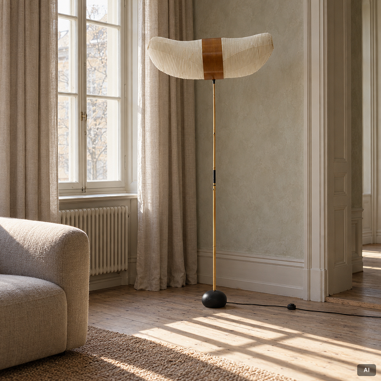 Isamu Noguchi, Golvlampa, "Akari BB3-33S", Vitra, samtida.