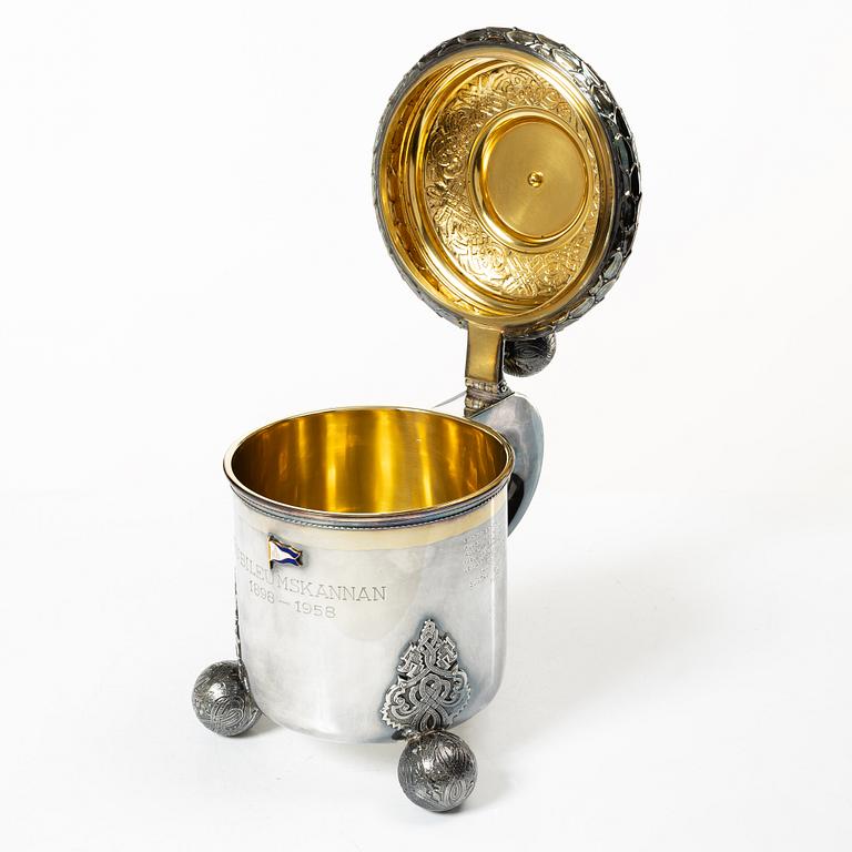 C.G. Hallberg, A silver tankard, Stockholm 1952.